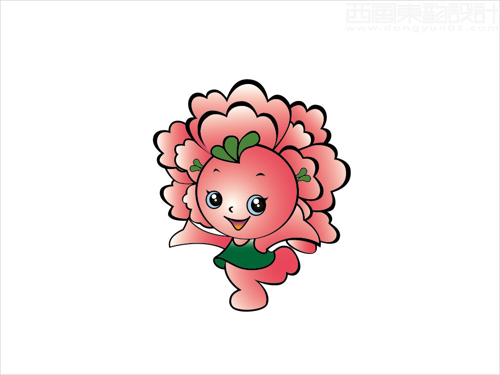 甘肅綠盟牡丹產業(yè)科技發(fā)展有限公司吉祥物卡通形象設計圖片