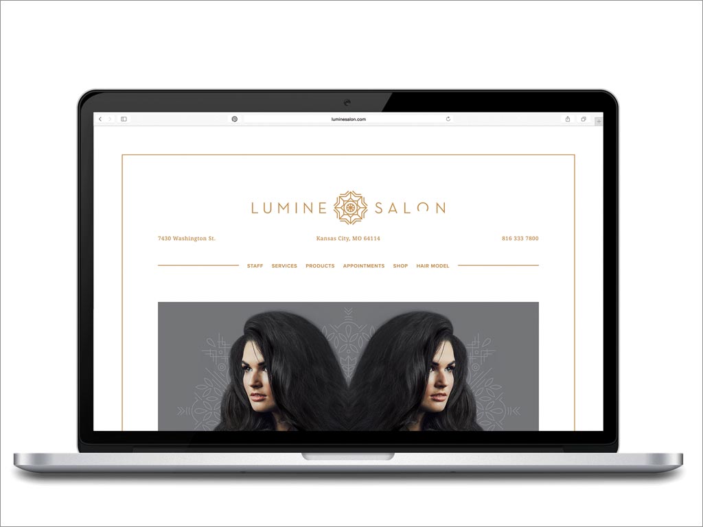美國Lumine Salon美容美發(fā)沙龍網(wǎng)站首頁設計