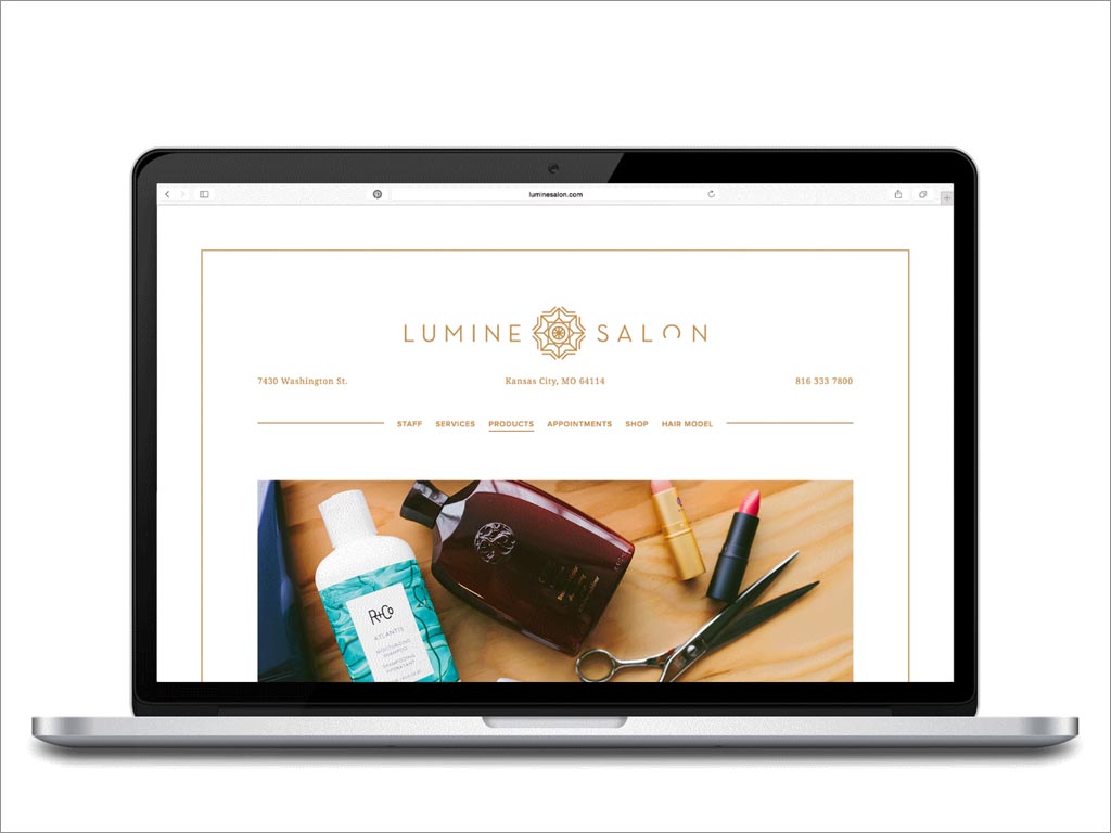美國Lumine Salon美容美發(fā)沙龍網(wǎng)站內頁設計