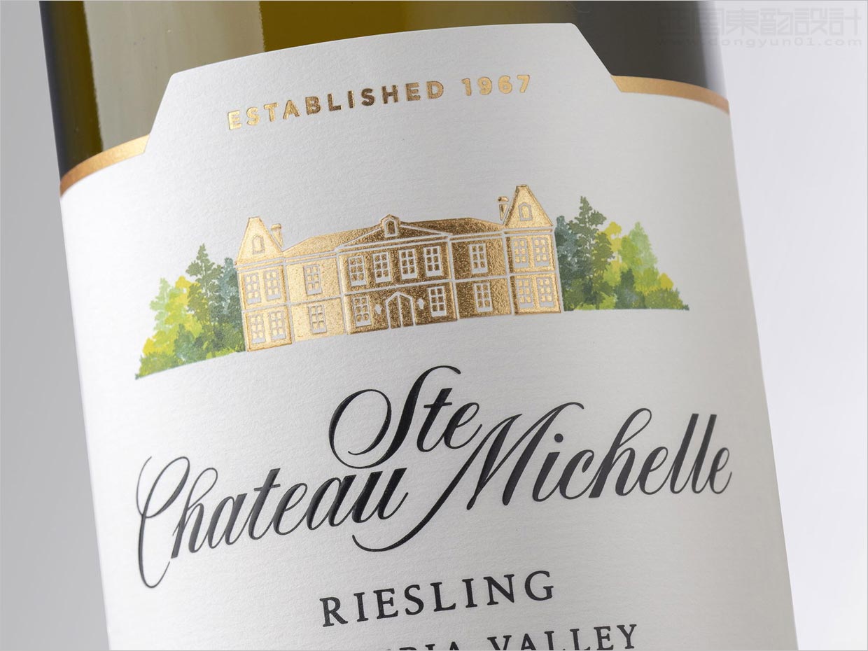 美國Chateau Ste. Michelle葡萄酒包裝設(shè)計之局部細節(jié)特寫